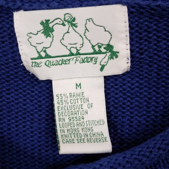 Quacker Factory | Patriotic Stars & Stripes Knit Cardigan Americana | Size M - Picture 6 of 7